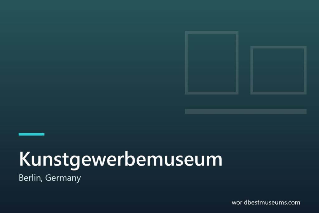 Kunstgewerbemuseum - World Best Museums cover